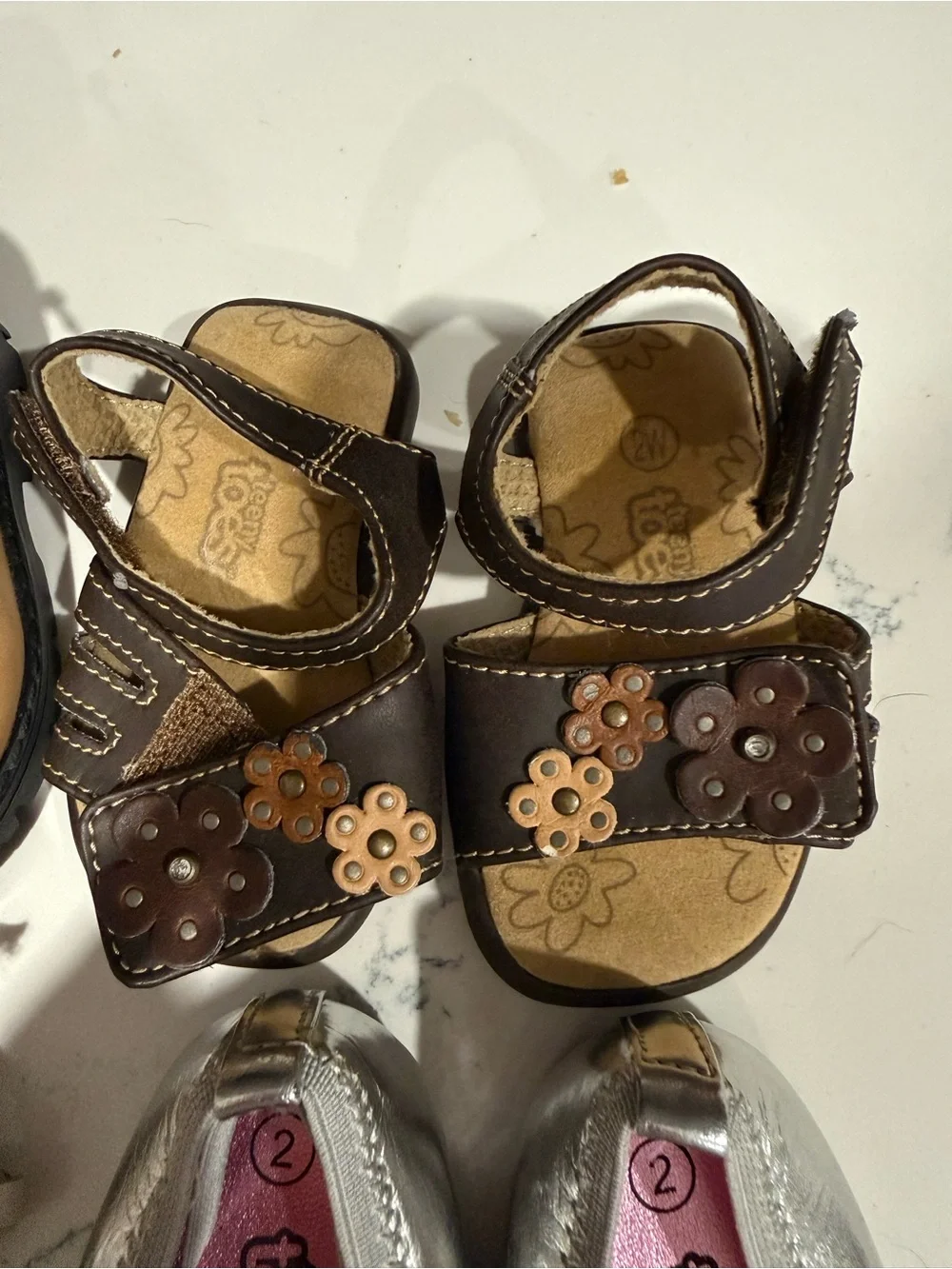 Teeny Toes and George Mixed Floral Shoe and Sandal Lot